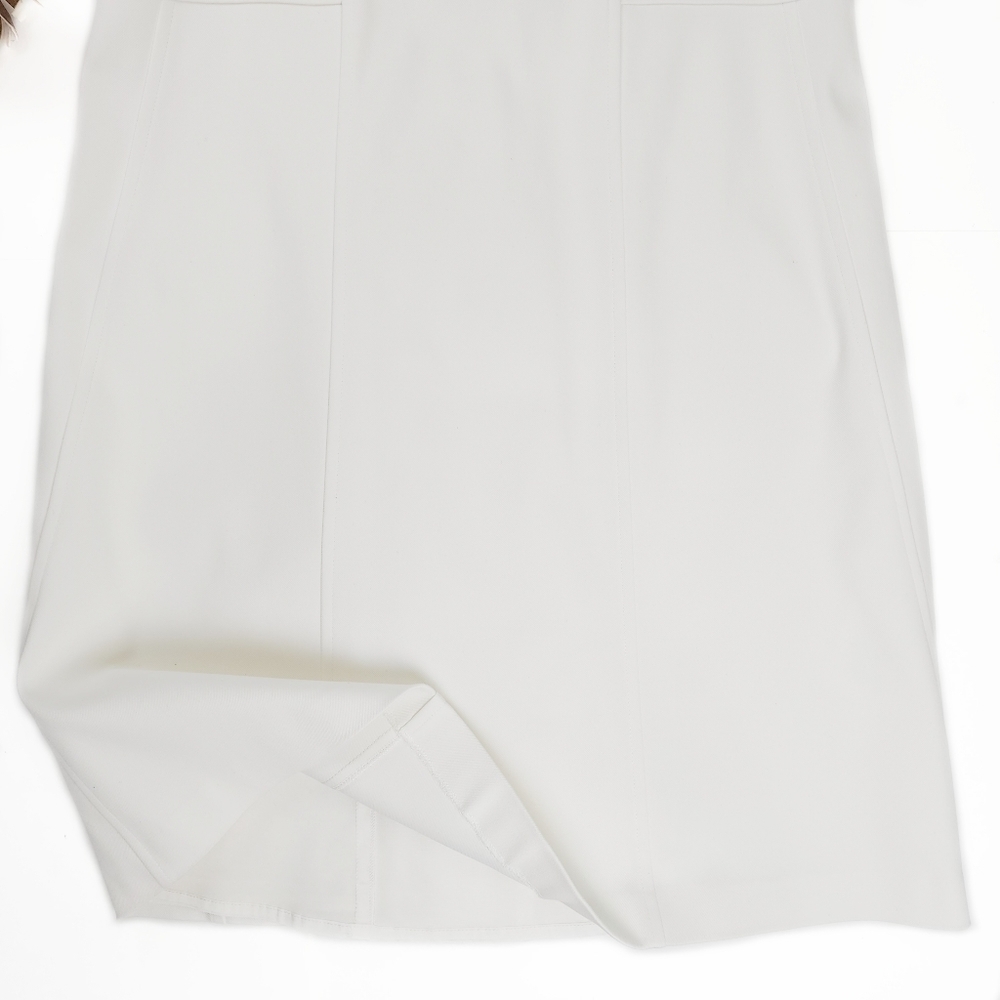 New Belstaff Designer White Structured Panel Dress Size 44 - 12 - Lg - Picture 3 of 12
